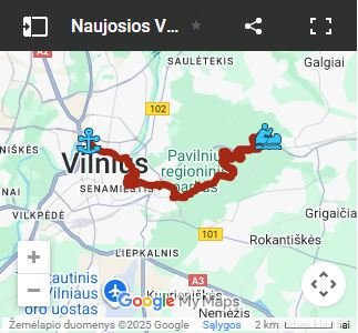 Maršrutas 2 – žemėlapio peržiūra