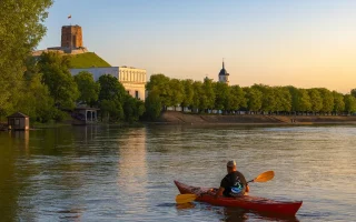 Ramus plaukimas Nerimi Vilniuje – baidarių nuoma